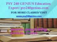 PSY 240 GENIUS Education Expert/psy240genius.com