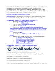 MobiLanderPro REVIEW - DEMO of MobiLanderPro