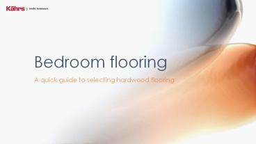Bedroom flooring
