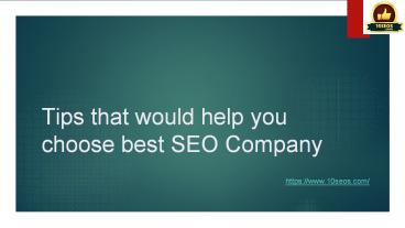 Tips to choose best seo company
