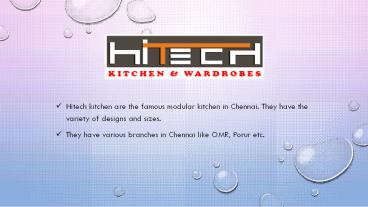 Modular Kitchen Chennai | Hitech Kitchen