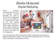 Bisola Akinyemi - Digital Marketing