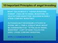 10 Important Principles of angel Investing PowerPoint PPT Presentation