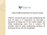 Video conferencing room & equipment hire London
