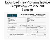 Download Free Performa Invoice Templates