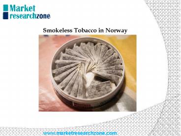 Smokeless Tobacco in Norway