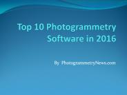 Top 10 Photogrammetry Software in 2016
