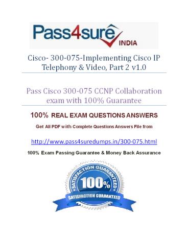 Pass4sure 300-075 Study Guide