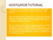 Website submission process in HostGator.