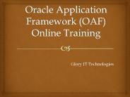Oracle Application Framework (OAF) Online Training