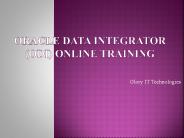 Oracle Data Integrator (ODI) Online Training 