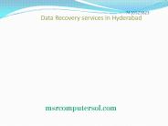 Data Recovery Services in Hyderabad