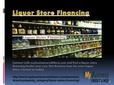 Liquor Store Financing