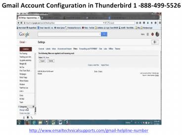 Gmail Configuration in Mozilla Thunderbird