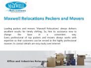 Maxwell Relocations Packers and Movers