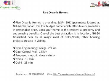 Luxury within Affordability Rise Organic Homes in Ghaziabad