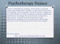 psychotherapy finances PowerPoint PPT Presentation