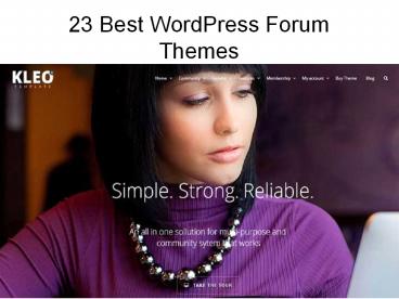 23 Best WordPress Forum Themes