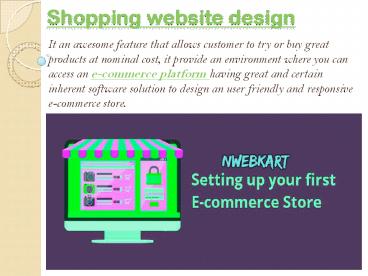 Shopping website design
