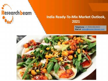 India Ready-To-Mix Market Outlook, 2021