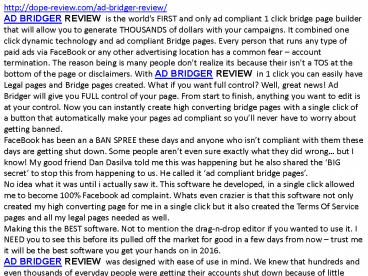 AD BRIDGER review and bonus