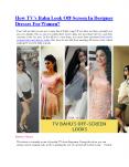 How TV’s Bahu Look Off-Screen In Designer Dresses For Women? PowerPoint PPT Presentation