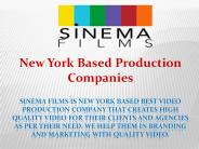 New York Based Production Companies