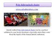 Poly adirondack chairs