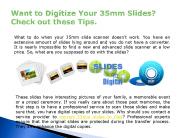 Convert 35mm Slides to Files