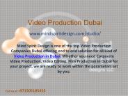 Video Production Companies in Dubai