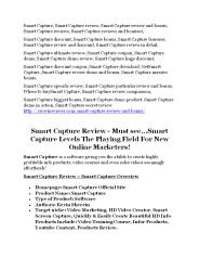 Smart Capture review and (MEGA) bonuses – Smart Capture