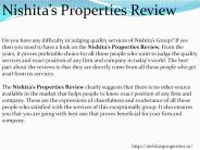 Nishitas Properties Review (1)