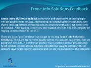 Ezone Info Solutions Feedback