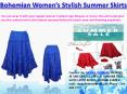 Bohemian Women's Stylish Summer Skirts PowerPoint PPT Presentation