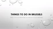 Things to do in Brussels
