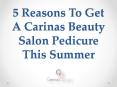 5 Reasons To Get A Carinas Beauty Salon Pedicure This Summer PowerPoint PPT Presentation