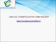 legal compliance checklist