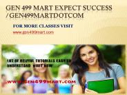 GEN 499 MART Expect Success /gen499martdotcom