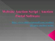 Website Auction Script | Auction Portal Software