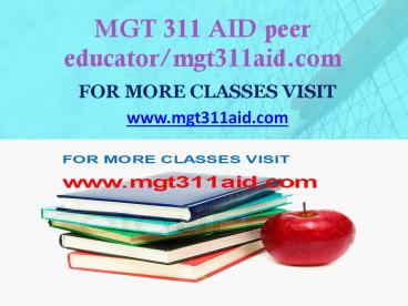 MGT 311 AID peer educator-mgt311aid.com