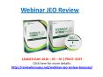 Webinar JEO Review PowerPoint PPT Presentation