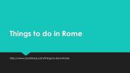 Things to do in Rome