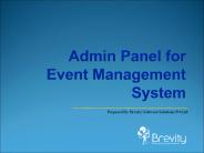 Admin Panel for Online Event Management System