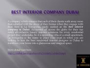 Best interior company Dubai