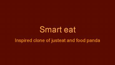 Smart Eat clone