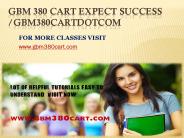 GBM 380 CART Expect Success  gbm380cartdotcom