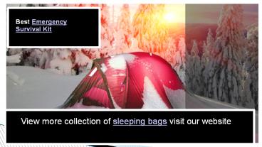 sleeping bags