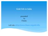 Gold Etfs in India