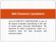 AAA Closeout Liquidators| Closeout buyer| Toys closeouts PowerPoint PPT Presentation