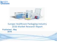 Healthcare Packaging Market Analysis 2016 Development Trends